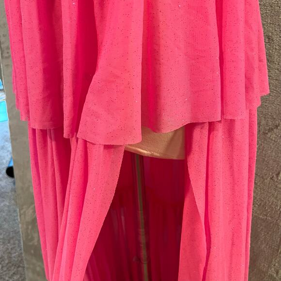 For Love & Lemons Juni Tulle Maxi Dress in Pink Sparkle Glitter Size XS - Picture 8 of 9